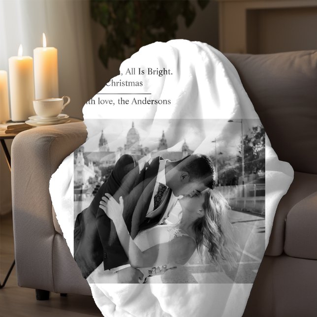 Minimal All Is Calm All Is Bright Christmas Photo  Sherpadecke (Von Creator hochgeladen)