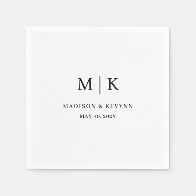 Minimal and Chic | Wedding Napkins Serviette (Vorderseite)