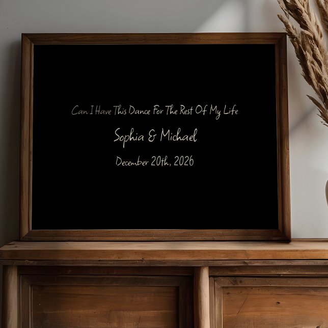 Minimal Anniversary Gift Custom Wedding Name Print Poster (Von Creator hochgeladen)