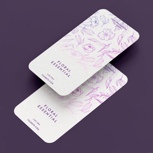 Minimal Art Blume Schöne Lila Blätter (Minimal Art Flower Beauty Purple Leaves Label
)