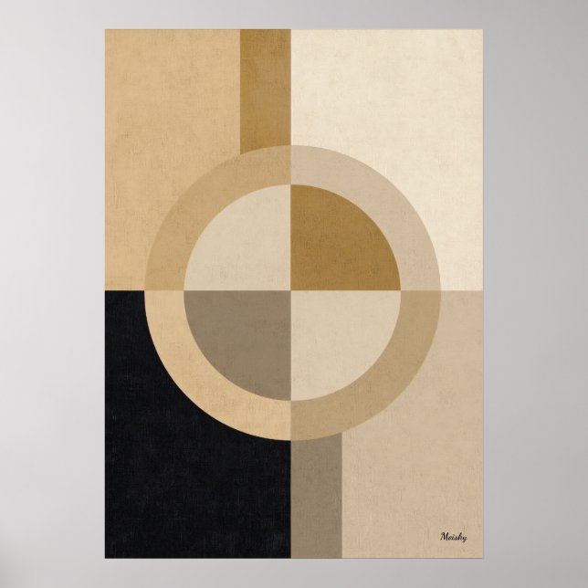 Minimal Art Deco Geometric Circle – Luxury Neutral Poster (Vorne)