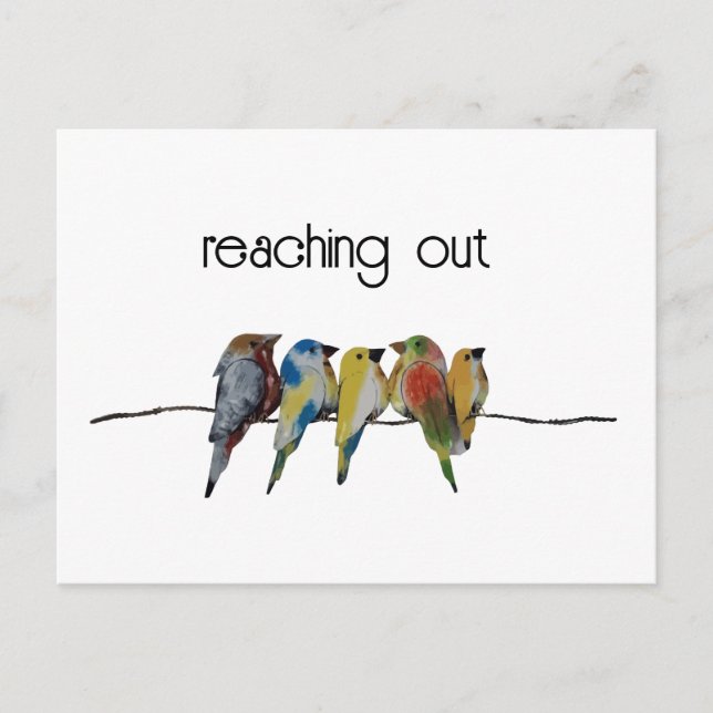 Minimal | Ausgehen | Vögel auf Draht Postkarte (Vorderseite)