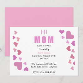 Minimal Baby Girl Shower Invitation Ankündigung