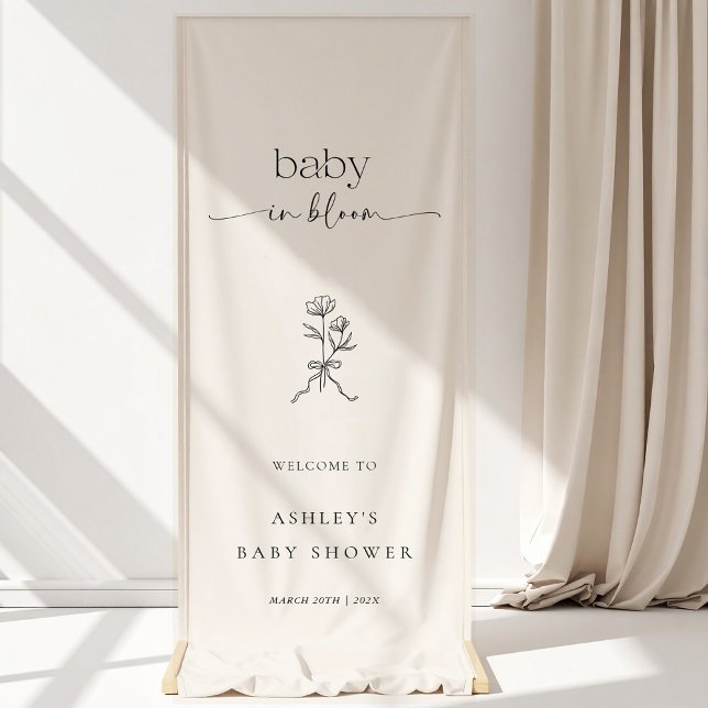 Minimal Baby in Bloom Baby Shower Banner (Von Creator hochgeladen)