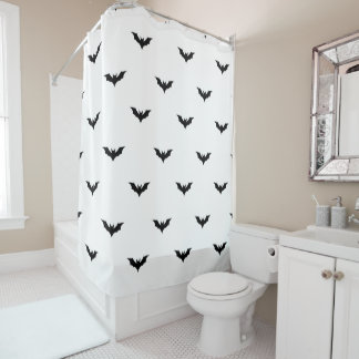 Minimal Bat Gothic Badezimmer Design Duschvorhang