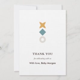 Minimal Bauhaus Baby Shower Thank You Card Dankeskarte