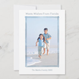 MINIMAL BEACH CHRISTMAS FOTOKARTE FLORIDA FEIERTAGSKARTE