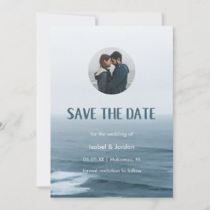 Minimal Beach Wedding Foto Save the Date