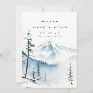 Minimal bearbeitbarer Berg Save The Date