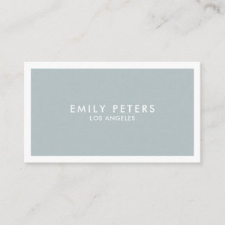 Minimal Beruflich Luxus Dusty Blue Visitenkarte