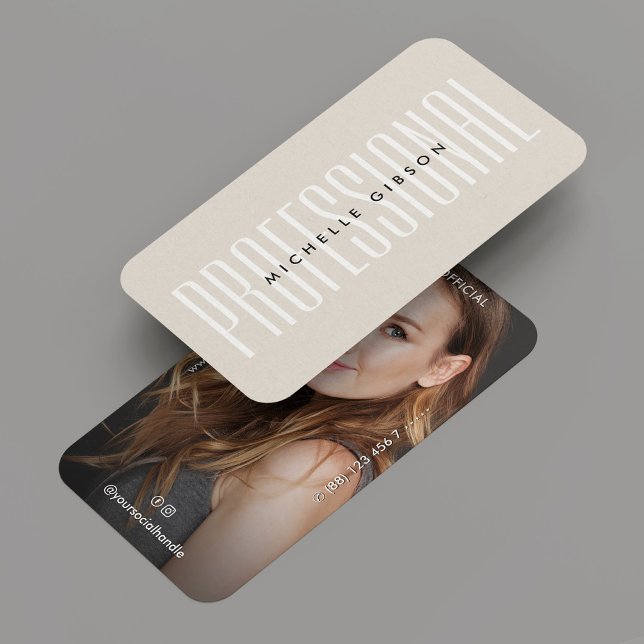 Minimal Berufliches Foto Sand einfach Visitenkarte (Minimal Professional Photo Sand Simple Business Card
)
