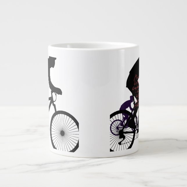 Minimal Bicycle Art Jumbo-Tasse (Vorderseite)