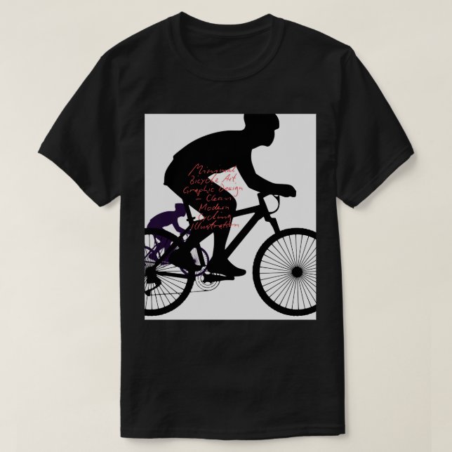 Minimal Bicycle Art  T-Shirt (Design vorne)