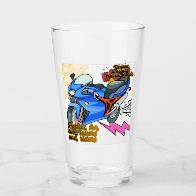 Minimal Bike Art Graphic Glas (Vorderseite)