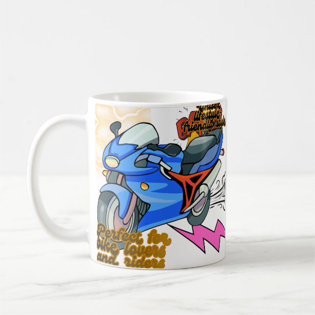 Minimal Bike Art Graphic  Kaffeetasse (Links)