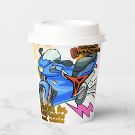 Minimal Bike Art Graphic –Motorcycle Party Pappbecher