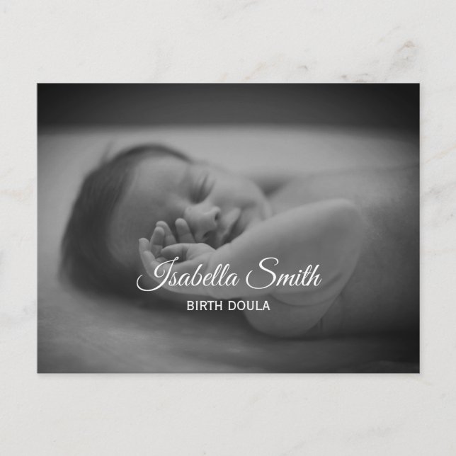 Minimal Birth Doula Newborn Care Design Postkarte (Vorderseite)