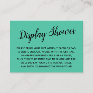 Minimal Biscay Green No Wrap Brautparty Geschenk Begleitkarte