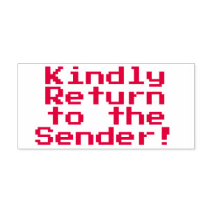 Minimal "Bitte zurück zum Absender!" Permastempel