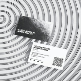 Minimal Black Charcoal Scribble Beruflich Visitenkarte