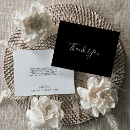 Minimal Black Coordinate Danke Karte