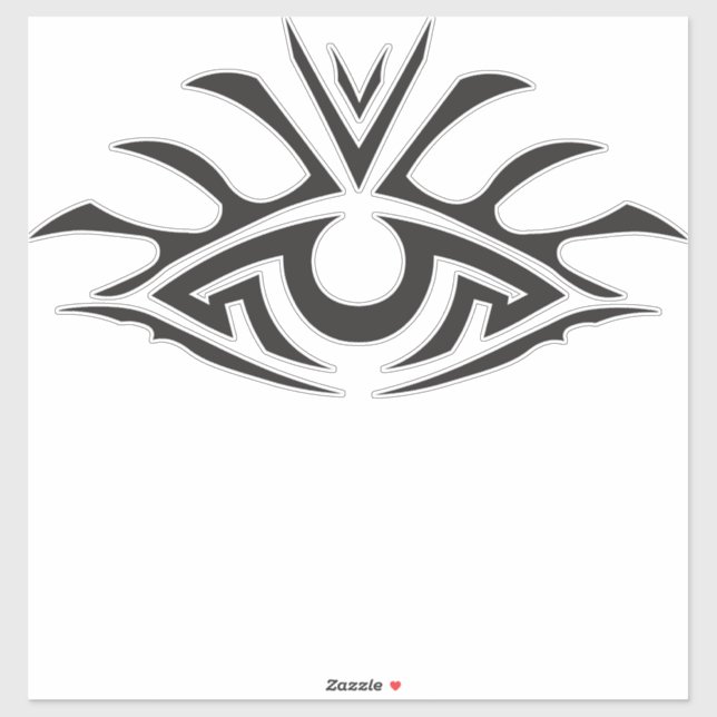 Minimal Black Ink Tattoo Style Artwork Aufkleber (Blatt)