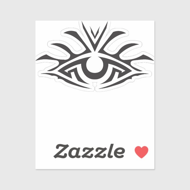 Minimal Black Ink Tattoo Style Artwork Aufkleber (Blatt)