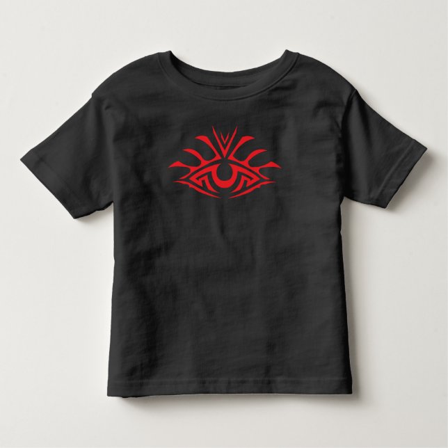 Minimal Black Ink Tattoo Style Artwork Kleinkind T-shirt (Vorderseite)