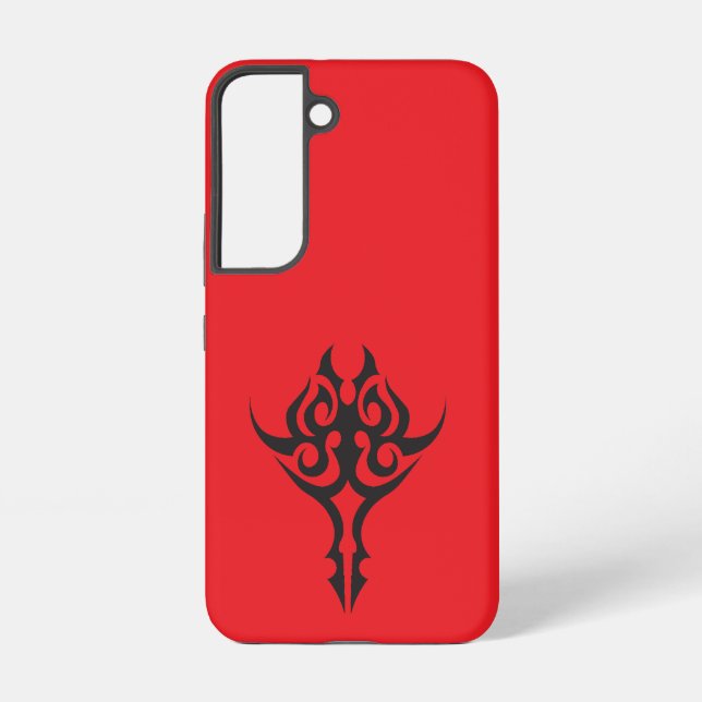 Minimal Black Ink Tattoo Style Artwork Samsung Galaxy Hülle (Rückseite)