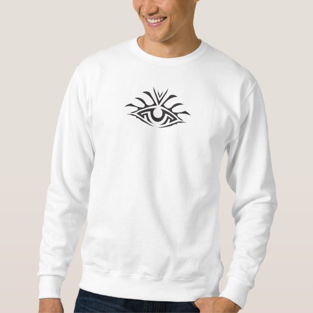 Minimal Black Ink Tattoo Style Artwork Sweatshirt (Vorderseite)
