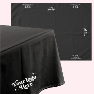 Minimal Black Logo Business Event Display Tischdecke