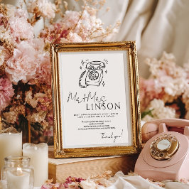 Minimal Black Voicemail Audio Gästebuch Hochzeit