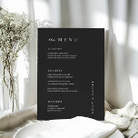 Minimal Black&White Wedding MENU Menükarte<br><div class="desc">Diese eleganten,  modernen Hochzeitsmenükarten oder Probe Dinner-Menükarten zeichnen sich durch ein schlichtes Schwarz-Weiß-Design aus. Fügen Sie Ihre Initialen oder Monogramme hinzu,  um sie komplett zu Ihrem eigenen zu machen.</div>