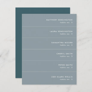 Minimal Blue Aquamarin Gray Wedding Place Name Car