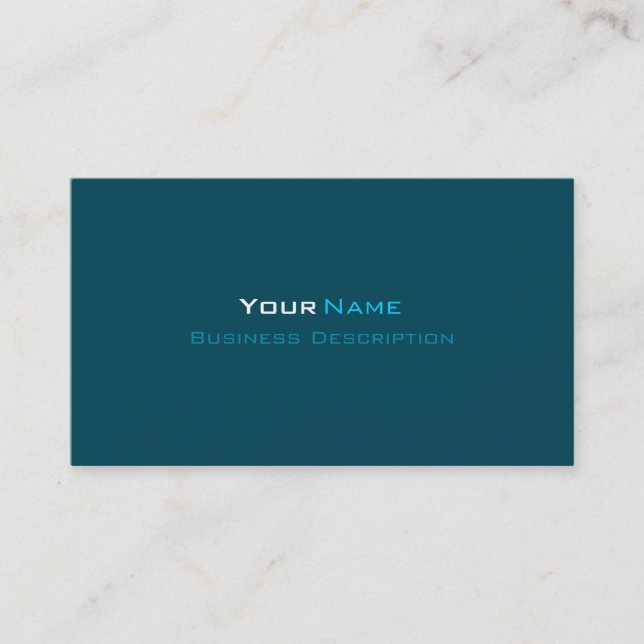 Minimal Blue Business Card Visitenkarte (Vorderseite)