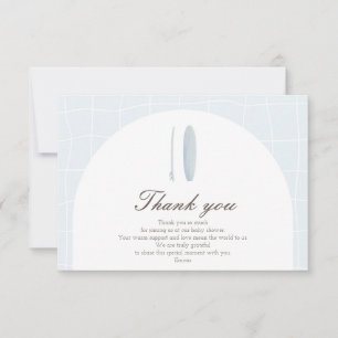 Minimal Blue Dankeschön Card Dankeskarte