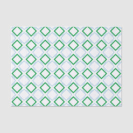 Minimal Blue Green Diamond japanischer Text Seidenpapier