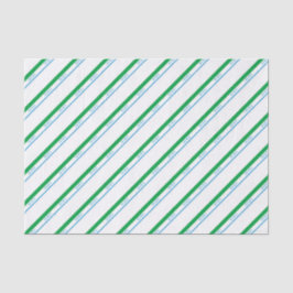 Minimal Blue Green Medium Stripe japanischer Text Seidenpapier