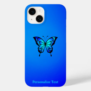 Minimal Blue on Blue Butterfly Case-Mate iPhone 14 Hülle