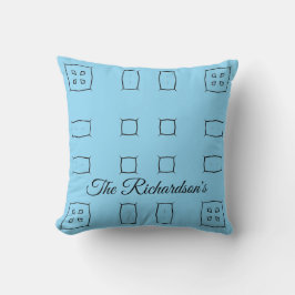 Minimal Blue Personalized Geometric Simple Bedding Kissen