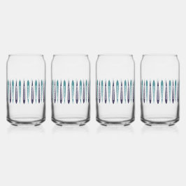 Minimal Blue Retro Inspiriert Dosenglas