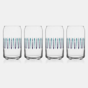 Minimal Blue Retro Inspiriert Dosenglas
