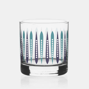 Minimal Blue Retro Inspiriert Whiskyglas