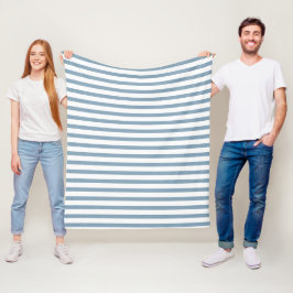 Minimal Blue Stripes Modern Pattern Design Fleecedecke
