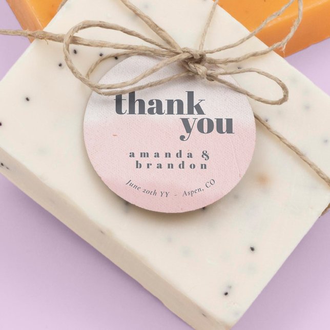 Minimal Blush Bloom Bold Script Hochzeit Vielen Da Geschenkanhänger (Von Creator hochgeladen)