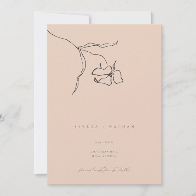 Minimal Blush Delicate Frische Pasta machen Save The Date (Vorderseite)
