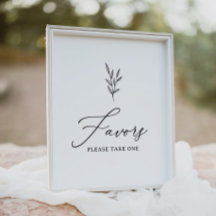 Minimal Boho Brautparty Favoriten Signierung