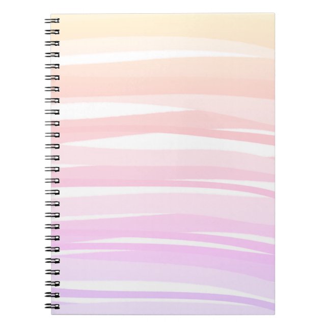 Minimal Boho Chic Abstrakt Lines Notebook Notizblock (Vorderseite)