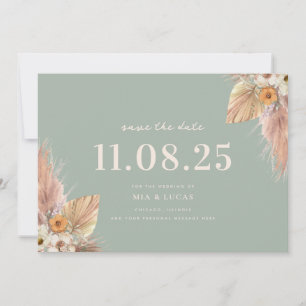 Minimal Boho Chic Wedding speichern das Datum Save The Date