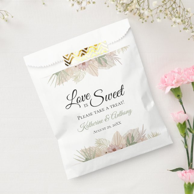 Minimal Boho Floral Wedding Gastgeschenk Hochzeit  Geschenktütchen (Versiegelt)